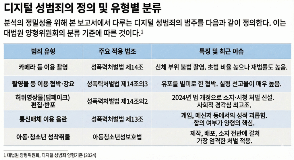 디지털 성범죄의 정의 및 유형별 분류