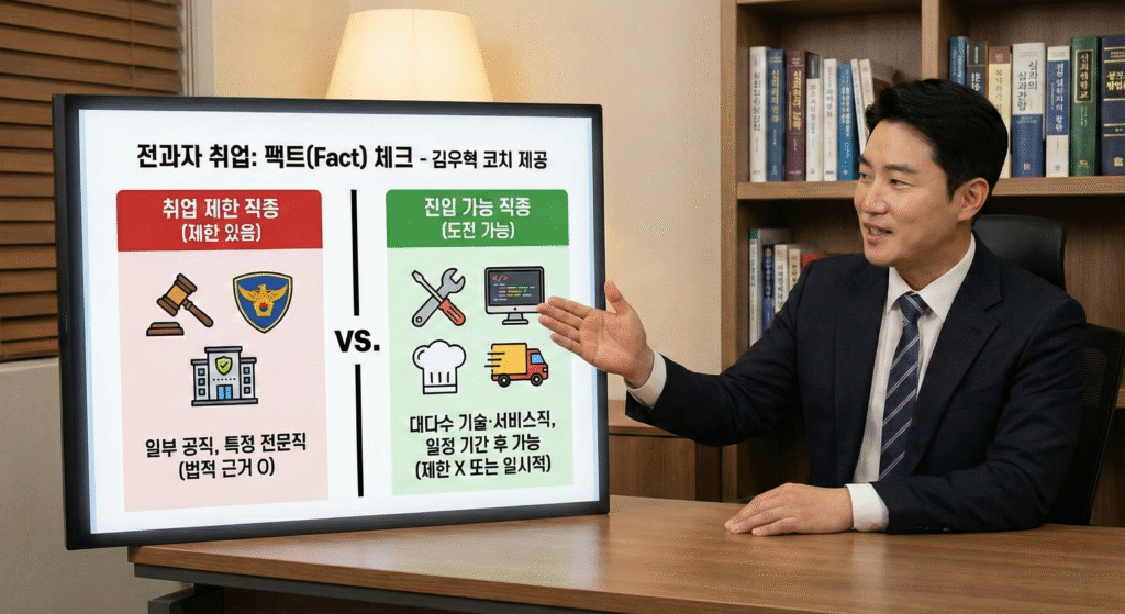 취업 제한 직종 설명 중인 김우혁 코치